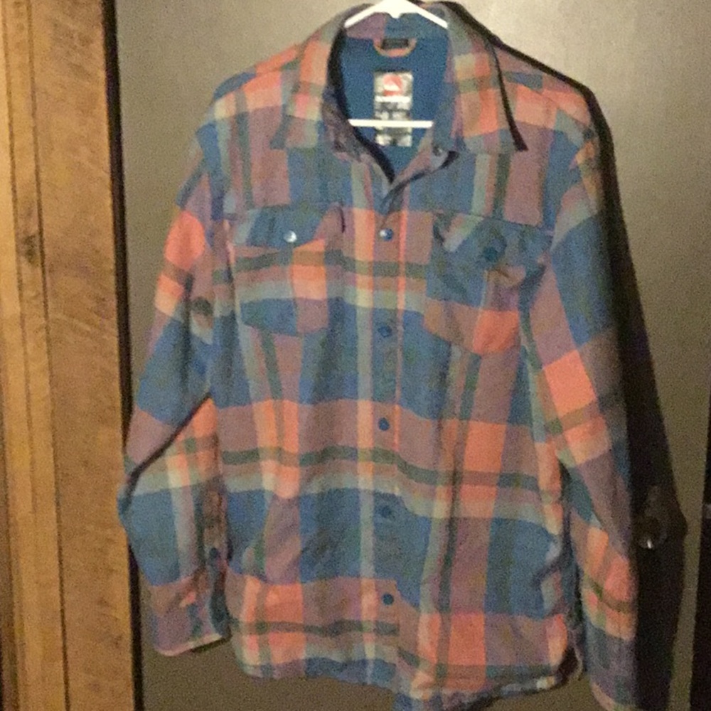 Quicksilver Lined Snap Button Medium Flannel - image 1